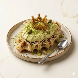 Pistachio Crown Croffle